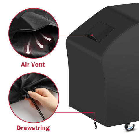 iCOVER 5482 griddle cover shown waterproof durability over Blackstone 36.