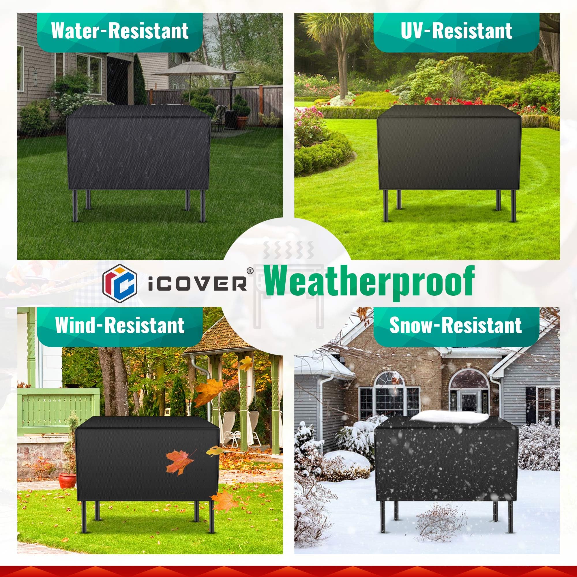 iCOVER all-season protection guards your stove from sun, dust, and weather.