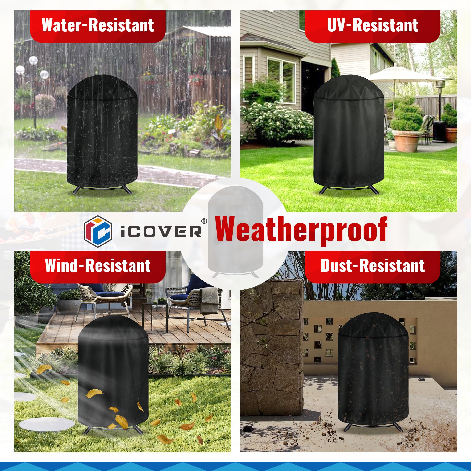 iCOVER easy-clean design cleans quickly with a hose