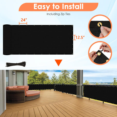 iCover installation on a wire fence with evenly spaced grommets