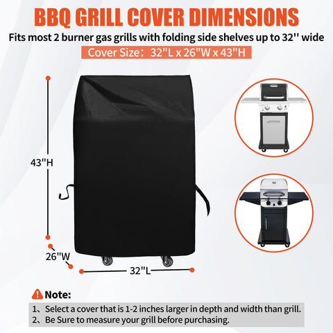 iCOVER grill cover with folded side shelves provides snug fit for compact layouts
