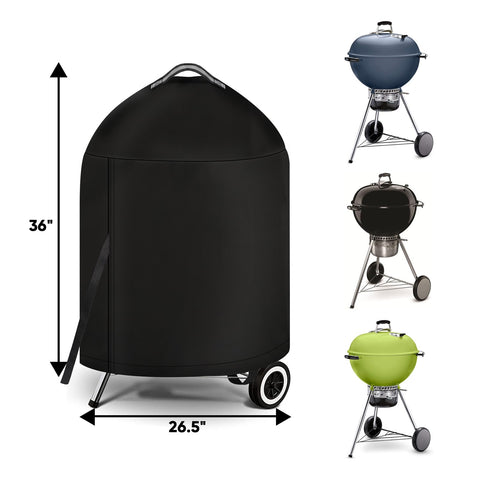 iCOVER grill cover easy-clean surface sheds dirt from Weber 22-inch kettle