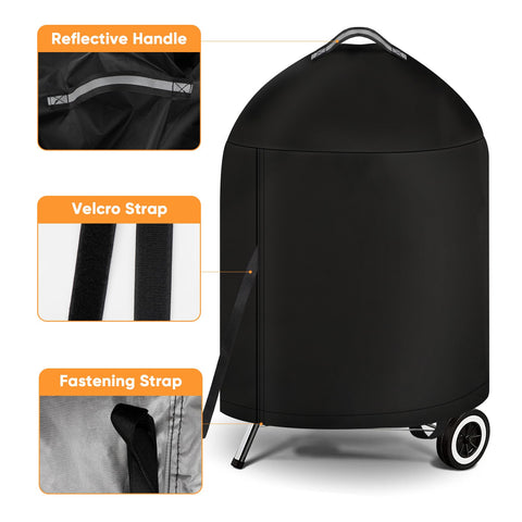 iCOVER grill cover waterproof design shields Weber 22-inch kettle from the weather