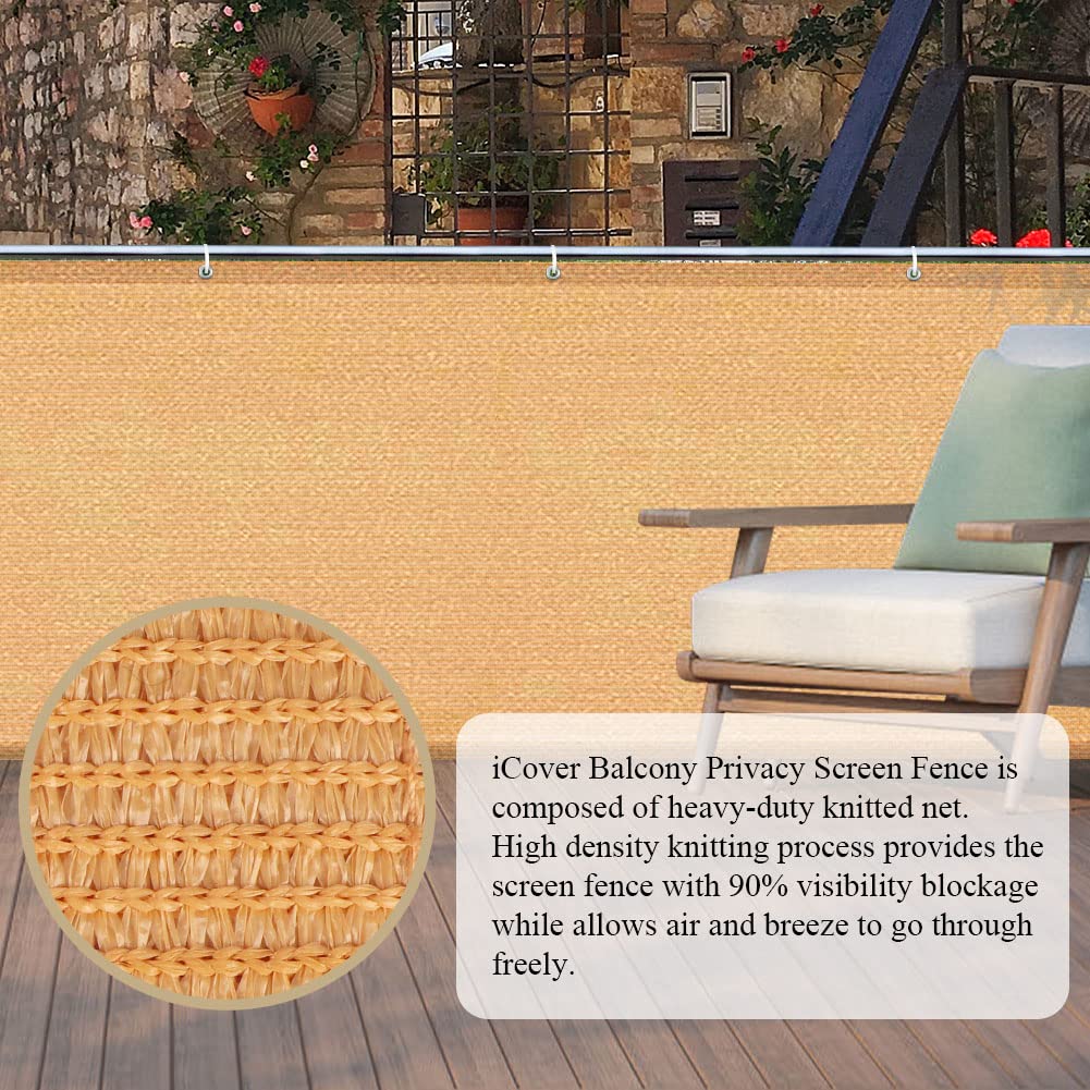 iCover heavy-duty knitted privacy screen offers durable outdoor coverage