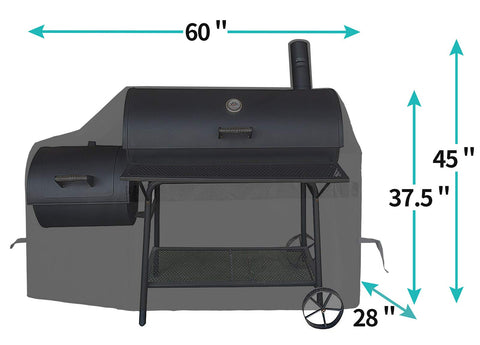 iCOVER offset smoker cover 600D fabric resists tearing and fading