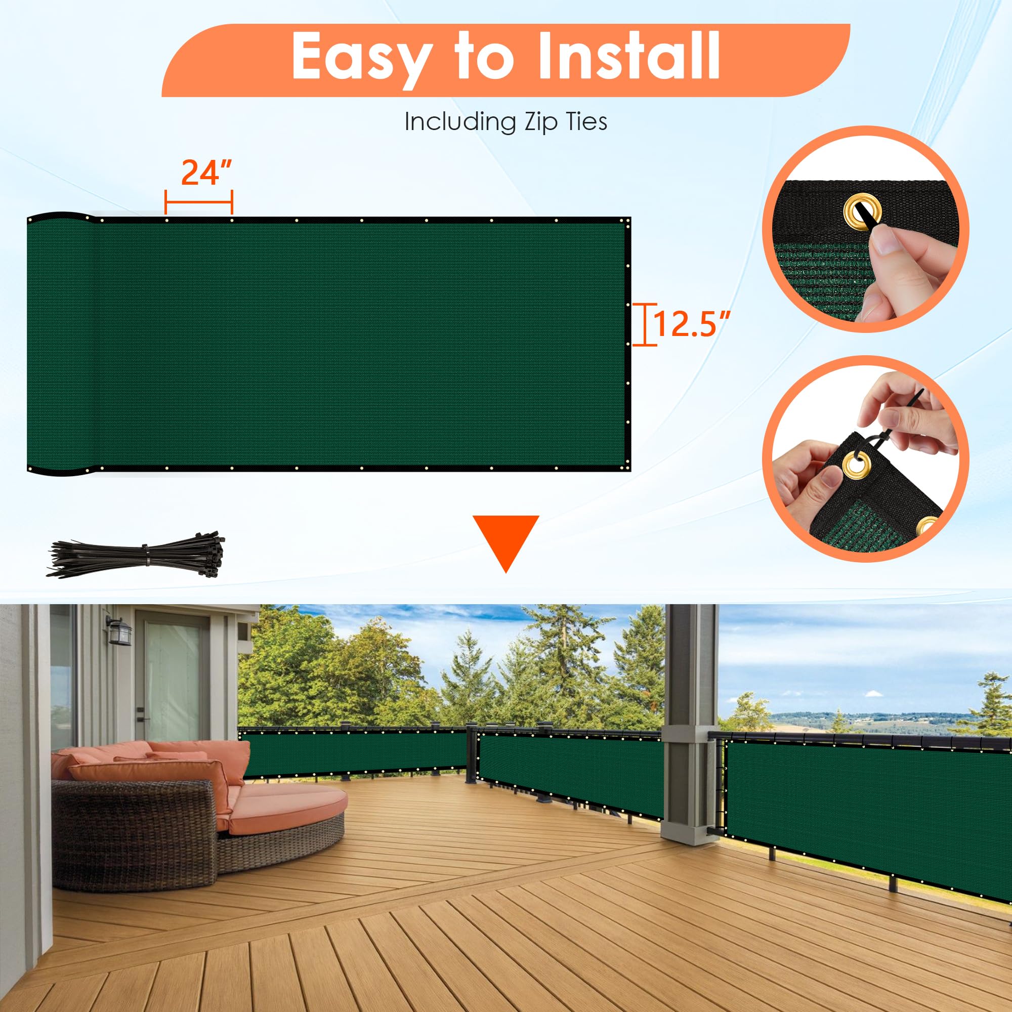 iCover outdoor privacy screen creates a private backyard area