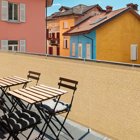 iCover outdoor privacy screen resists weather and cleans easily
