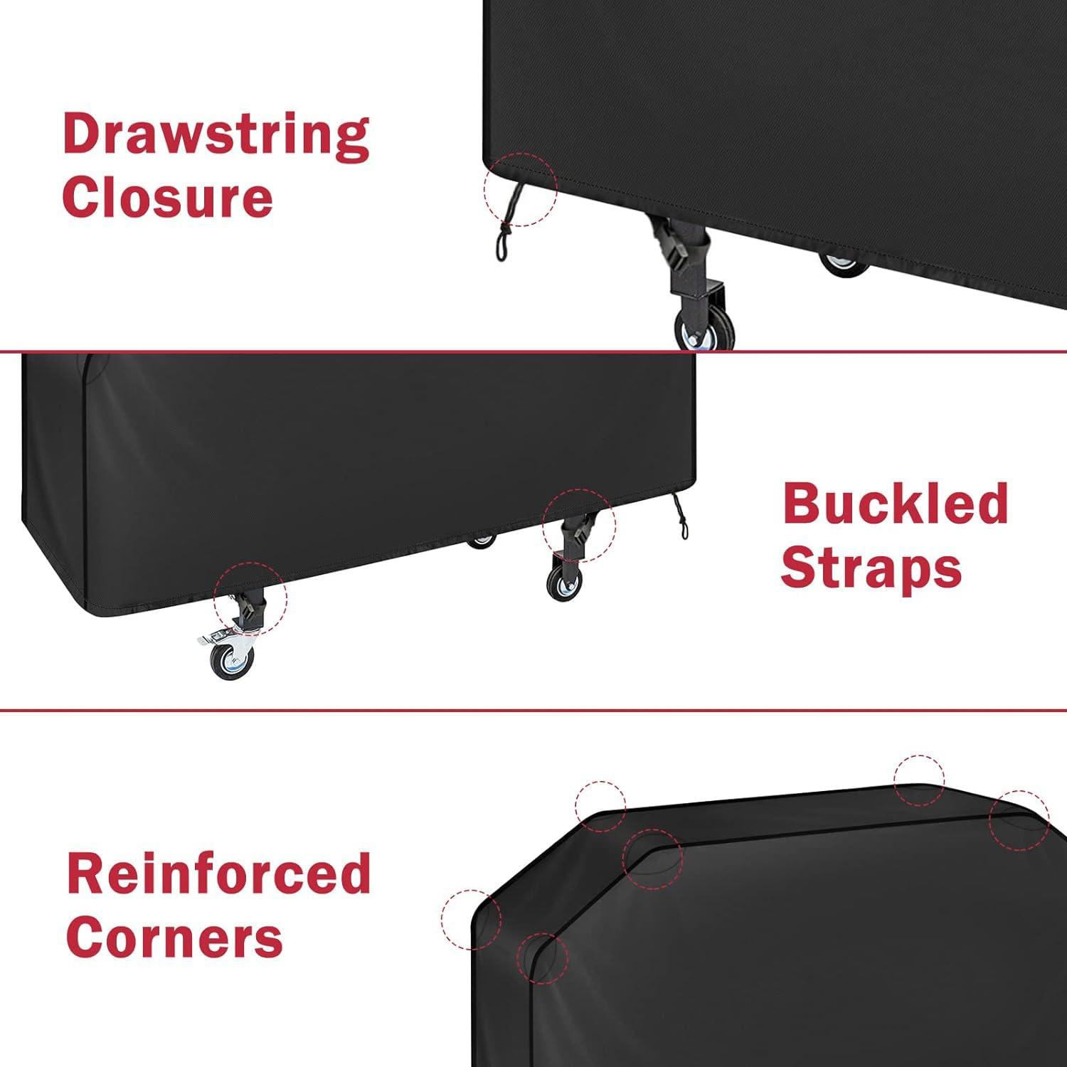iCOVER durable oxford polyester shell shields outdoor griddles from the elements.