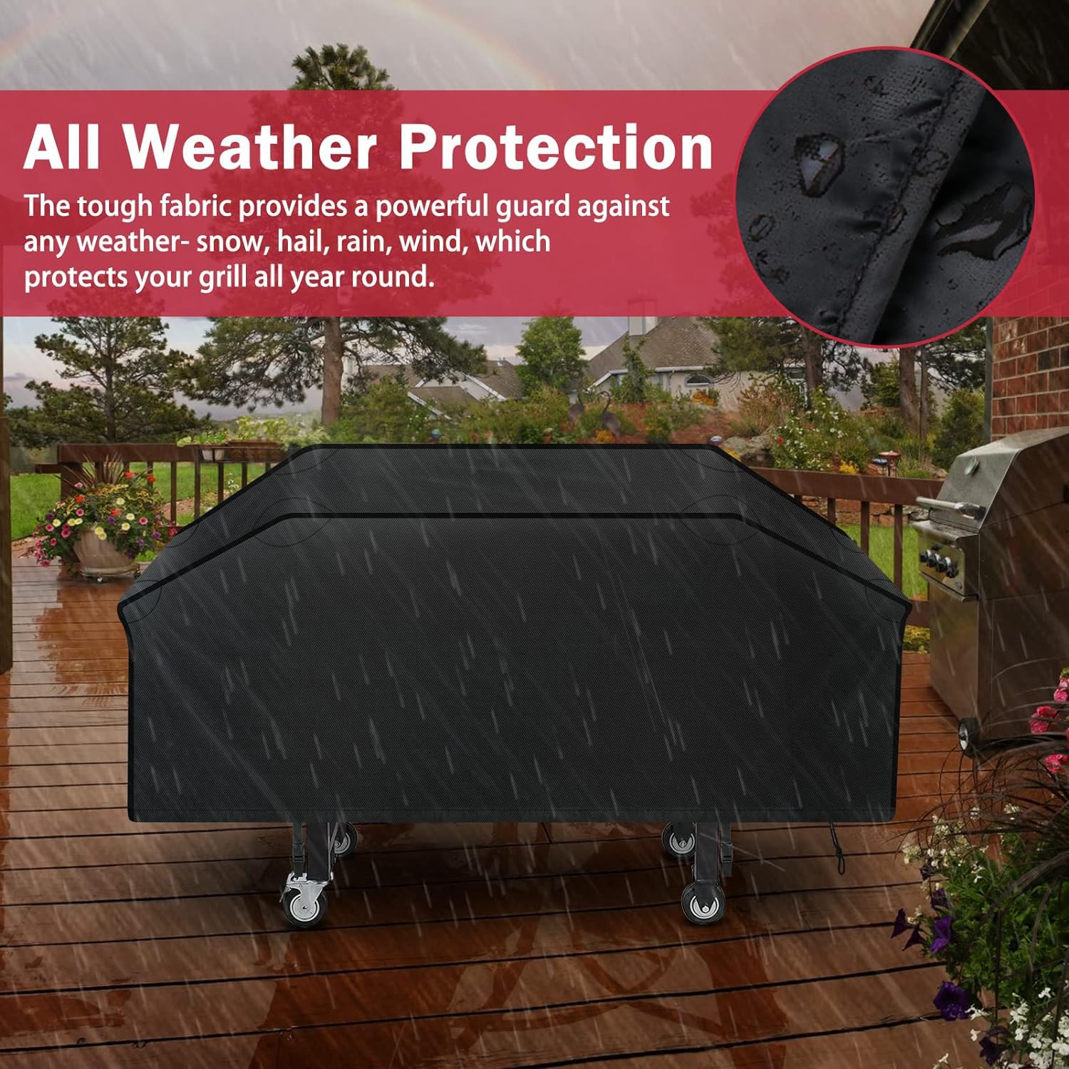iCOVER precisely fits Blackstone 36-inch griddles for full coverage.
