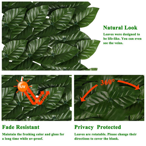 i COVER rotatable ivy coverage allows adjustable privacy angles.