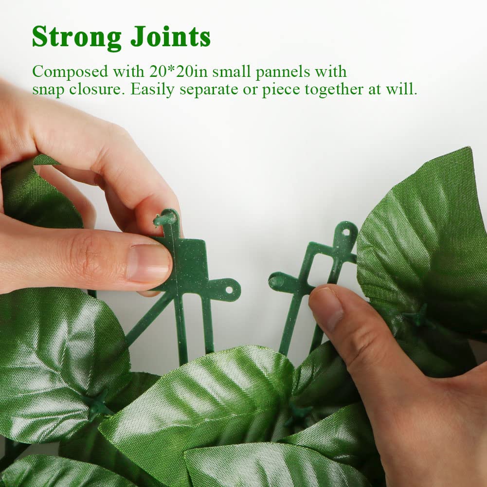 Rotatable ivy panels cover gaps as needed