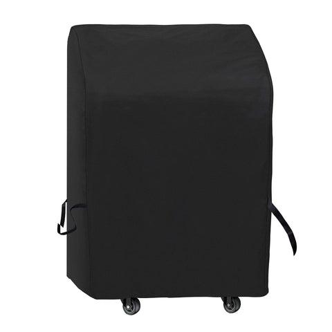 iCOVER small grill cover shows 32x26x43 inches, guarding your grill against rain and sun.