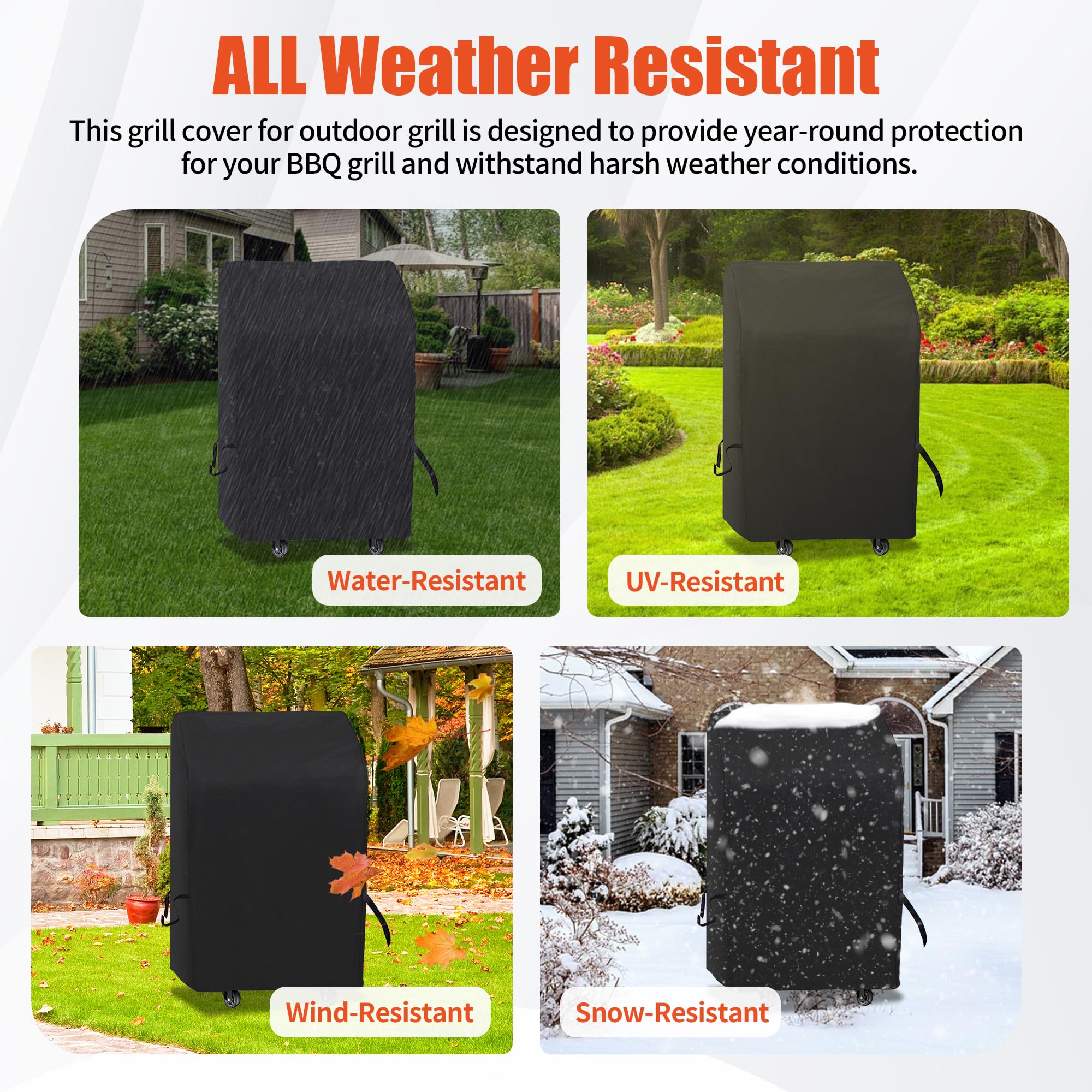 iCOVER grill cover protects your barbecue between uses, preserving finish.