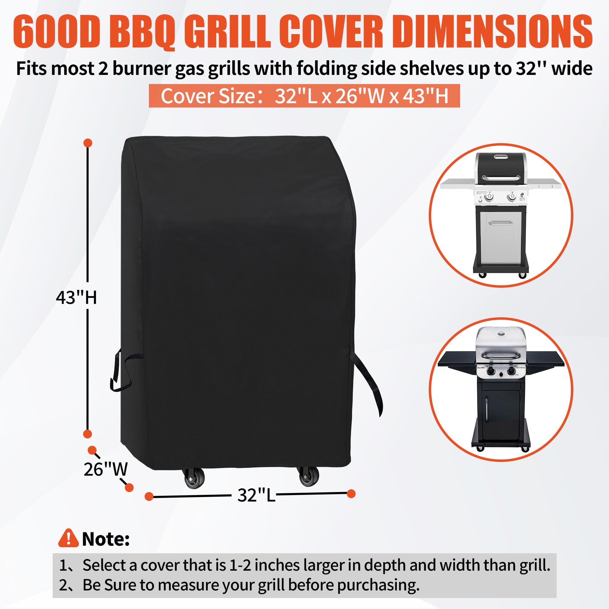 iCOVER grill cover demonstrates water-repellent fabric for easy cleaning after grilling.