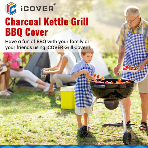 iCOVER universal fit round smoker cover fits multiple brands