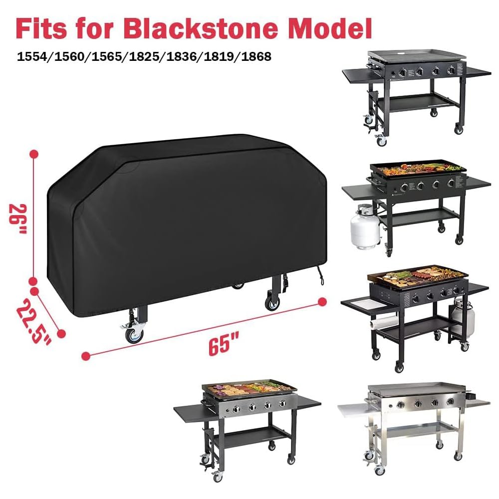 iCOVER weather guard protects four-burner griddles from rain and dust.