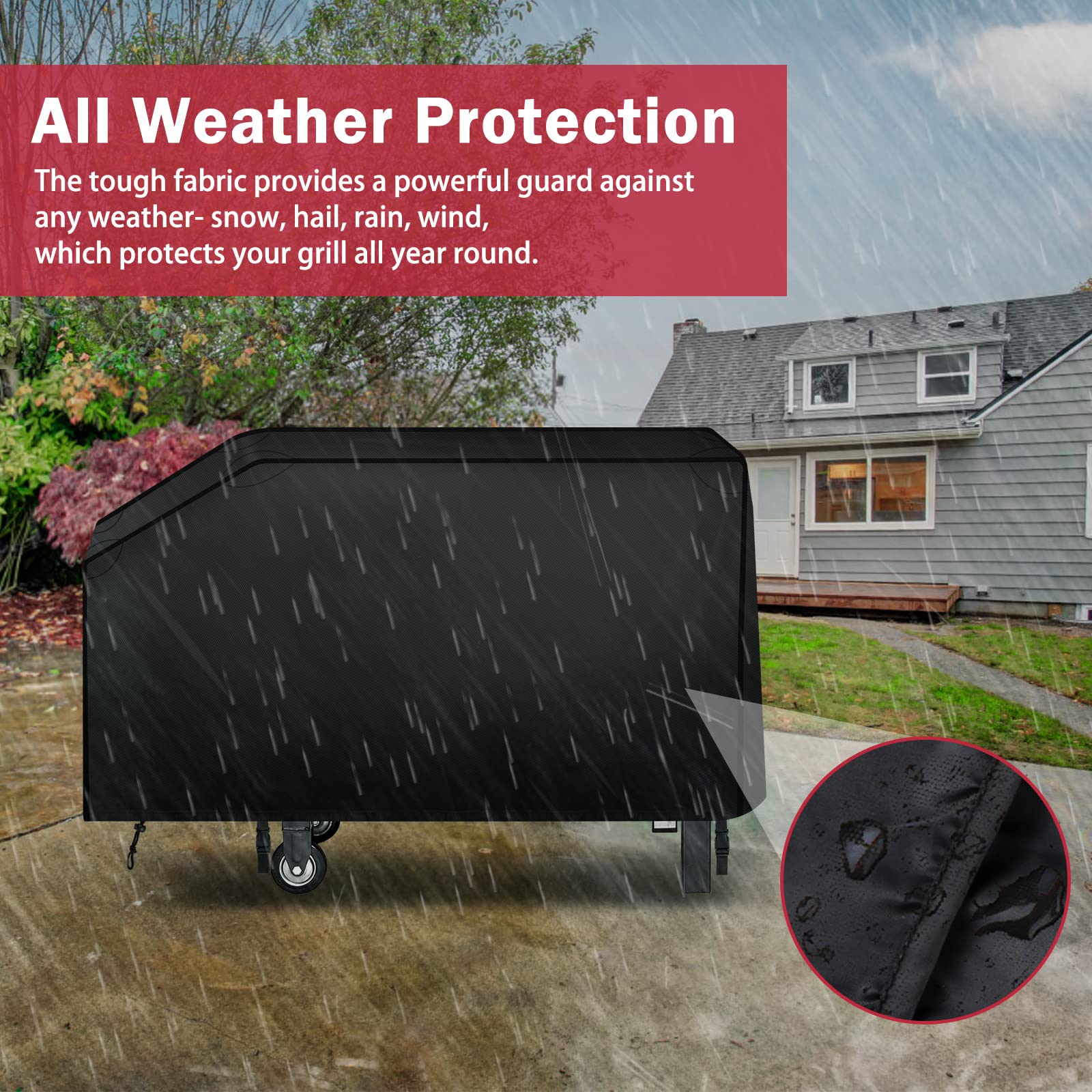 i COVER wind straps and drawstring prevent blowing away in gusty weather.