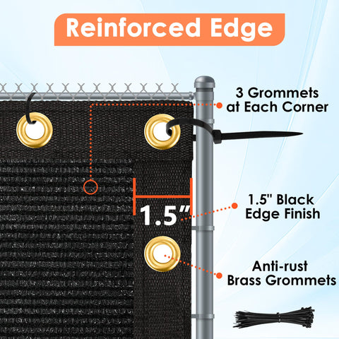 iCover privacy screen installation with zip ties for secure mounting