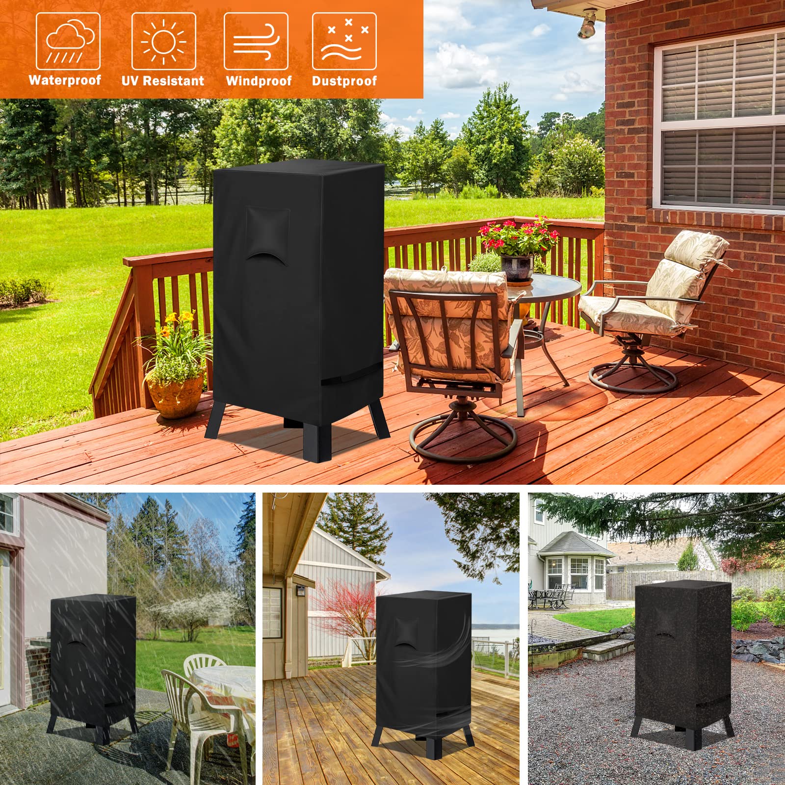 iCOVER waterproof canvas detail shows durable, stain-resistant PVC-coated fabric