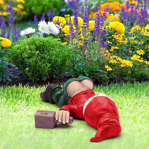 IcyAits-indoor-outdoor-gnome-resin-statue fits shelves or garden corners with humor.