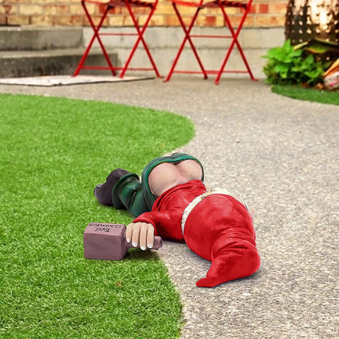 IcyAits resin-dwarf-gnome-ornament withstands sun and rain for year-round decor.