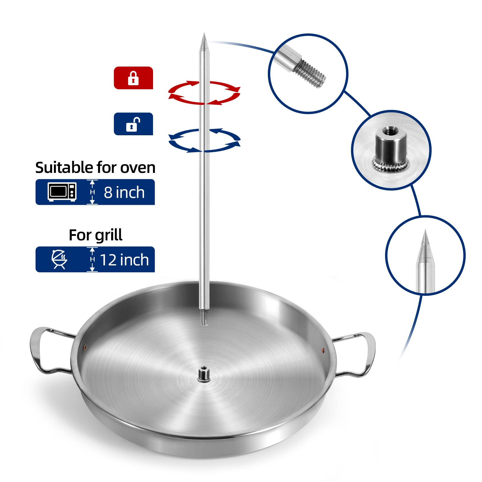 IDAKOS gyro shawarma plate, efficient vertical setup for even cooking