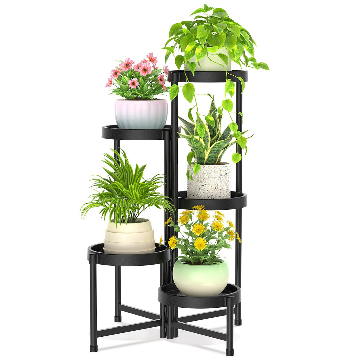 iDavosic.ly 5-tier stand with waterproof tray for outdoor display
