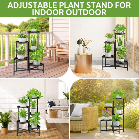 iDavosic.ly 9.8-inch trays on each tier securely hold medium to large pots.