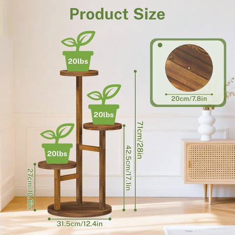idavosic.ly base and 7.8-inch trays support multiple pot sizes