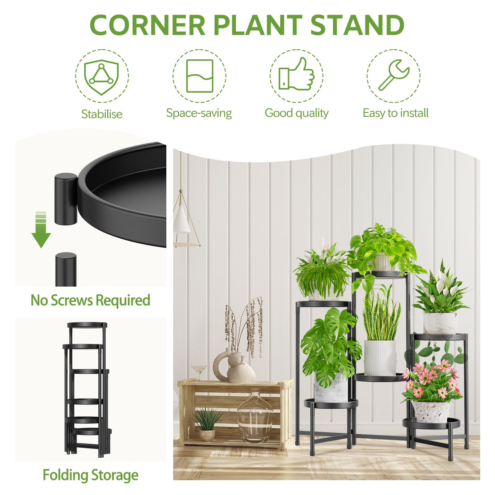 iDavosic.ly folding tall rack saves space when not in use.