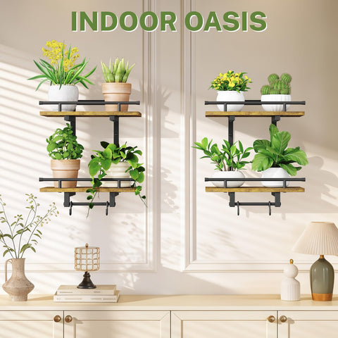 iDavosic.ly includes 4 movable hooks for hanging plants.