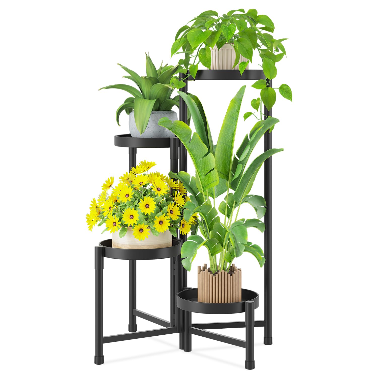 idavosic.ly plant stand assembly shows easy, tool-free setup for rapid display