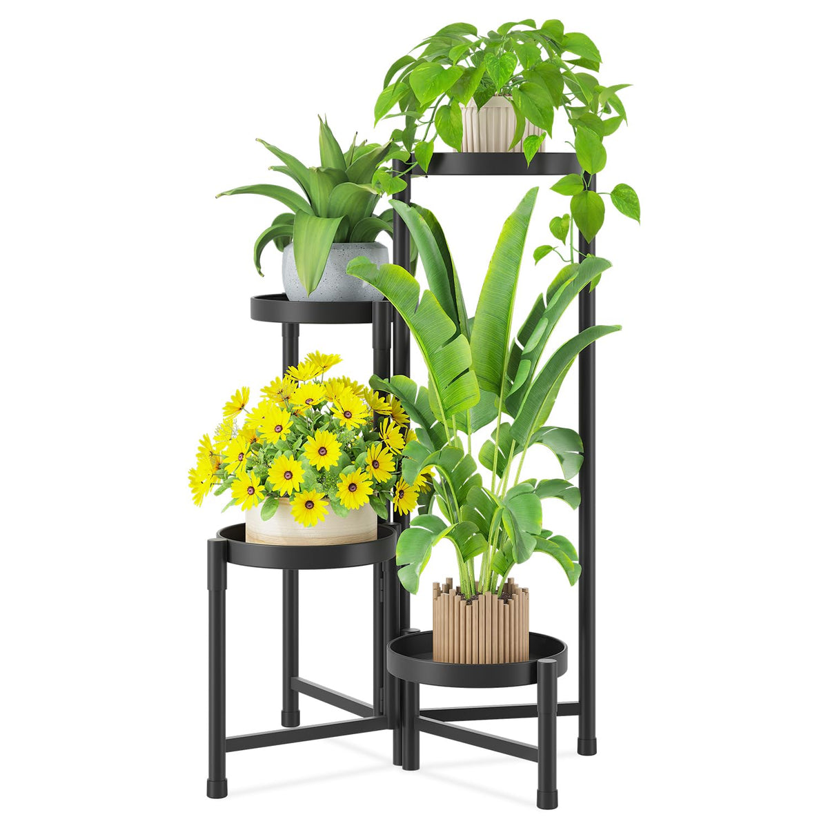 idavosic.ly plant stand assembly shows easy, tool-free setup for rapid display