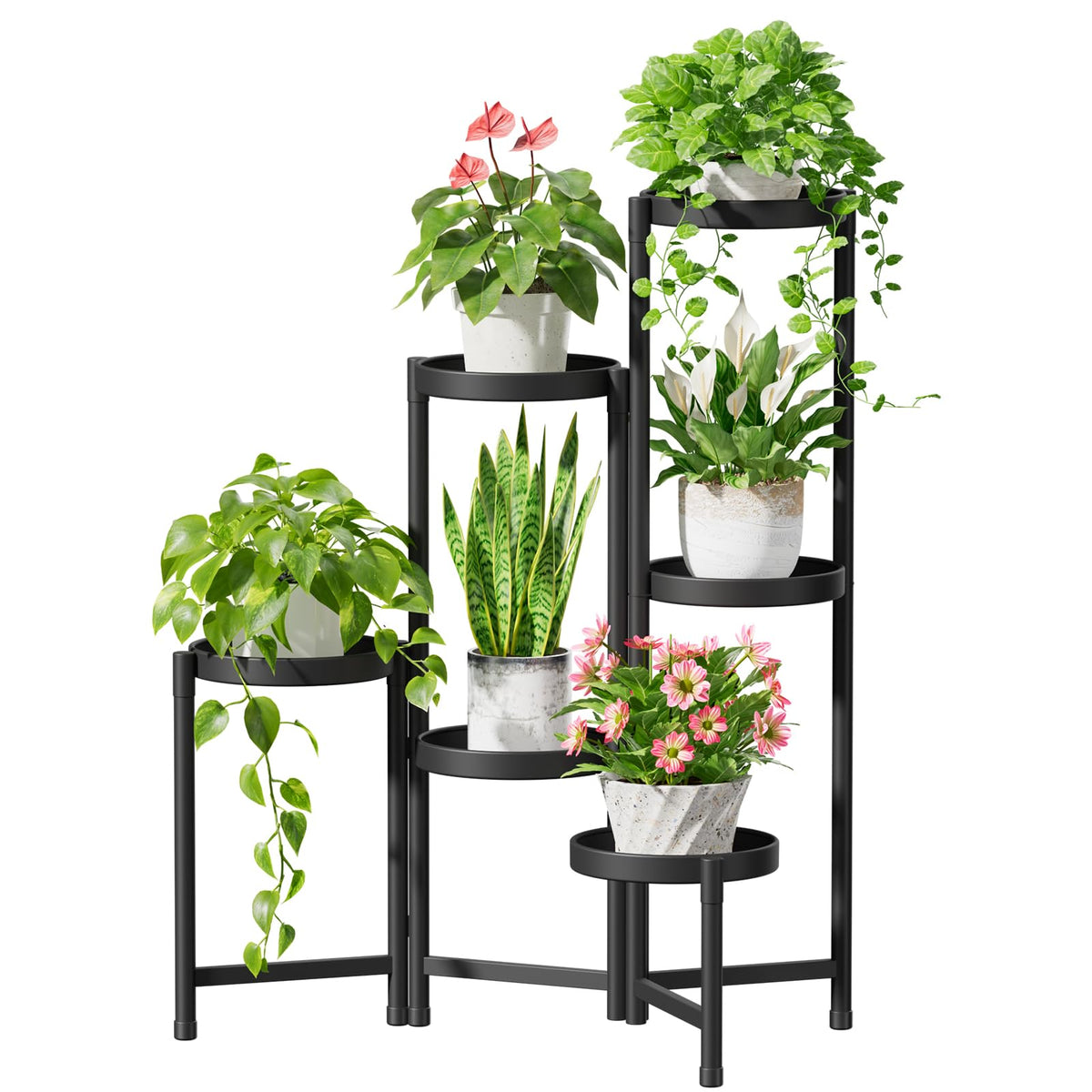 iDavosic.ly plant stand corner 6-tier for space-saving plant display