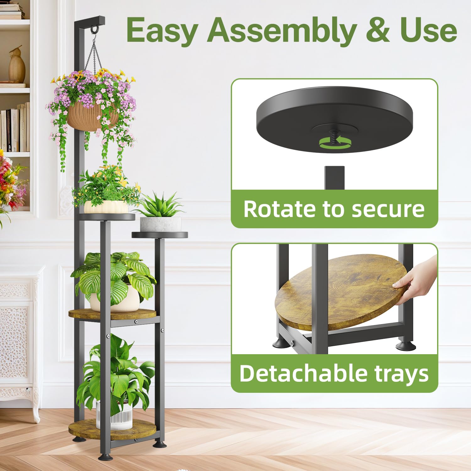 iDavosic.ly stable feet and triangular support protect floors.