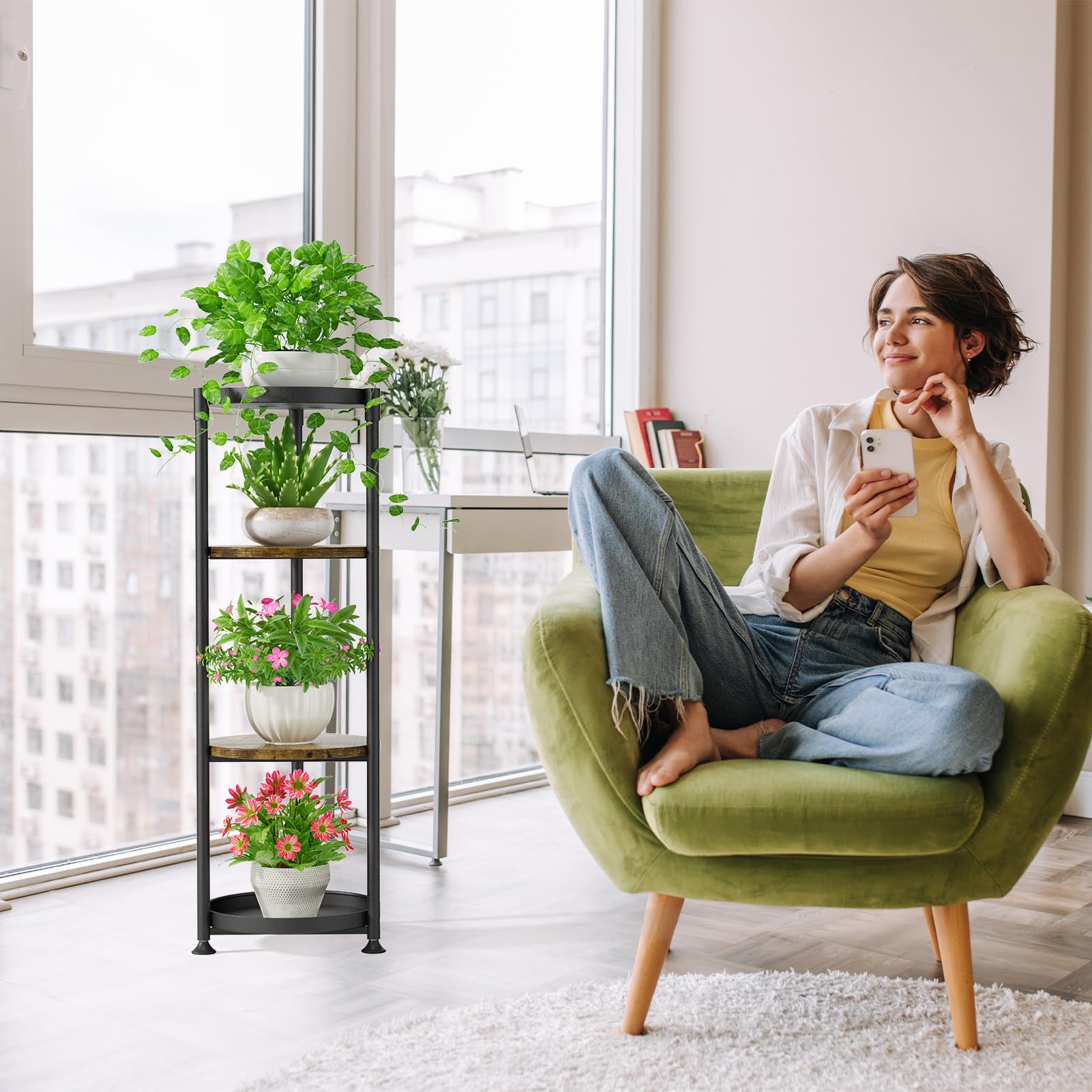 iDavosic.ly stylish plant stand enhances home decor while organizing plants