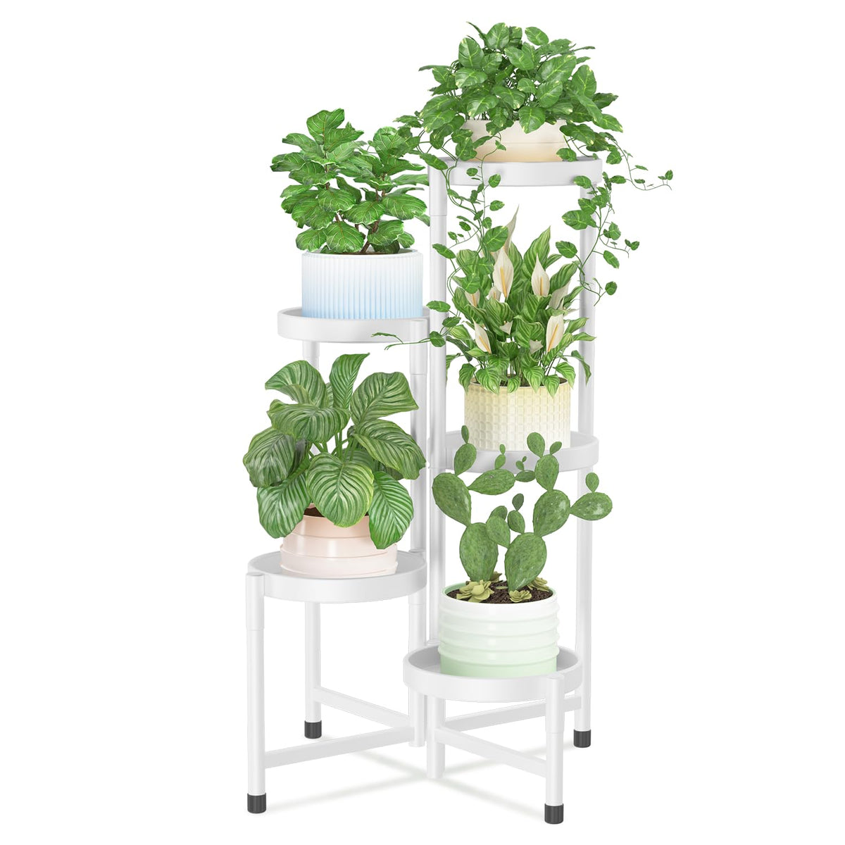 iDavosic.ly plant stand assembly showing quick setup and sturdy frame