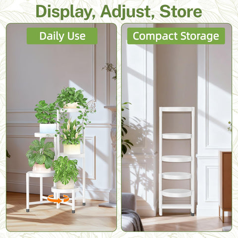 iDavosic.ly plant stand multi-tier-showcase holds several plants neatly organized