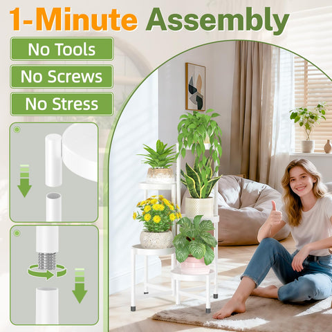 iDavosic.ly plant stand outdoor-patio with weather-resistant coating for outdoor use
