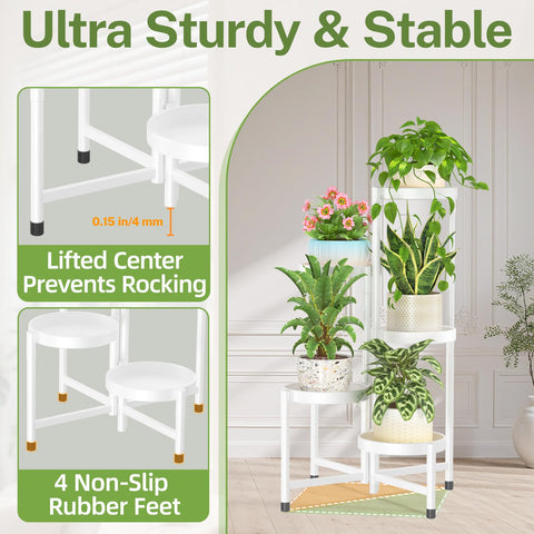 iDavosic.ly plant stand triangular-base illustrating floor-safe, sturdy support