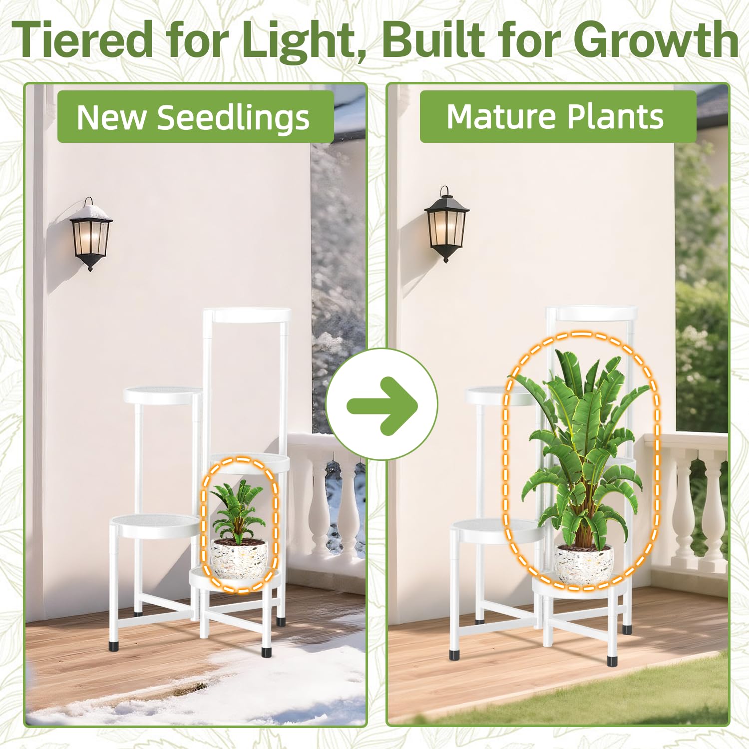 iDavosic.ly plant stand white-finish complements any interior or balcony