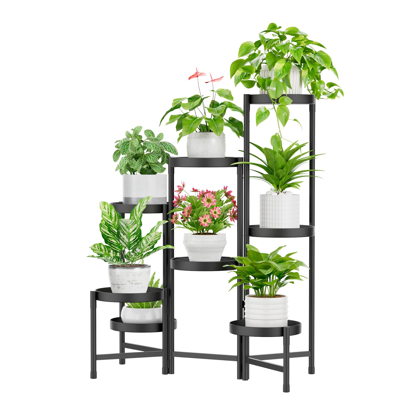 iDavosic.ly 8-tier corner plant stand suitable for indoors or outdoors, organized display