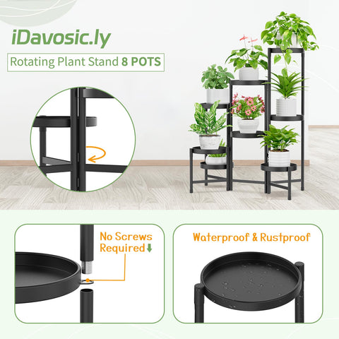 All-iron construction of iDavosic.ly plant display for strong load support