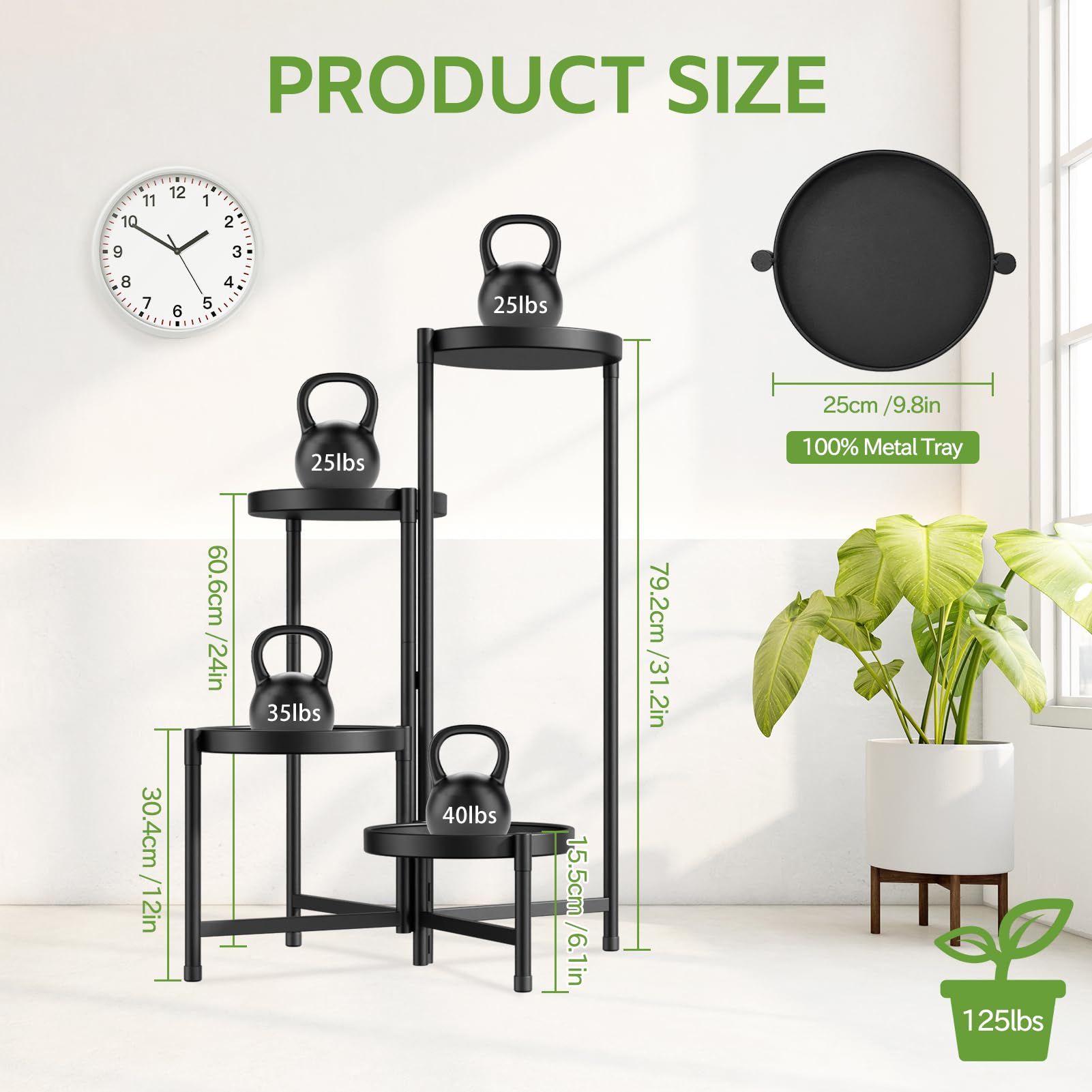 iDavosic.ly corner metal stand offering a compact, stylish display for balcony plants