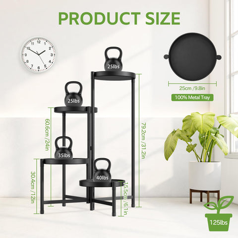 iDavosic.ly corner metal stand offering a compact, stylish display for balcony plants