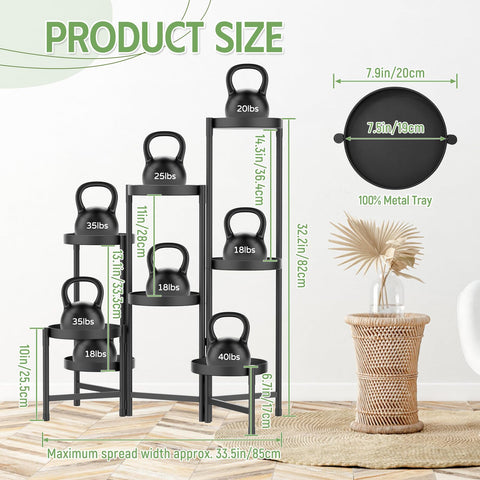 Foldable corner plant stand with triangular legs for stable storage