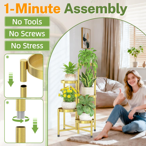 iDavosic.ly folding tall orchid rack saves space when not in use.