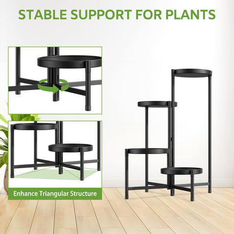 iDavosic.ly indoor-outdoor ready plant stand defined by rust-resistant coating on metal