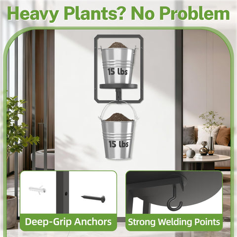 idavosic.ly metal plant stand wall mount keeps pots secure with minimal footprint