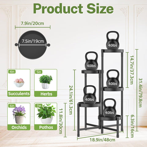 iDavosic.ly outdoor-indoor plant shelf with trays designed for tidy display.